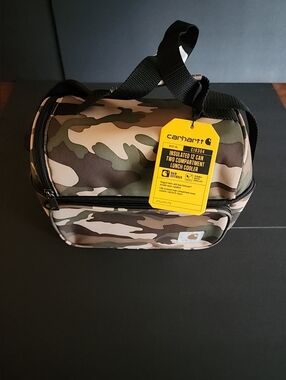 New With Tag, 1 Carhartt Camo Lunch Cooler, 12 Can, 2 Compartment, Rain Defender